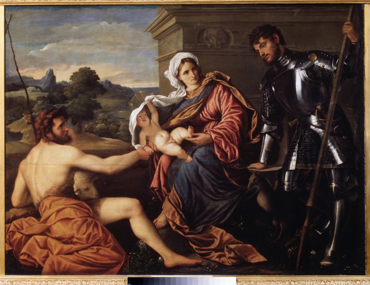 Madonna mit Kind, Johannes dem Täufer und heiligen Georg von Paris Bordone