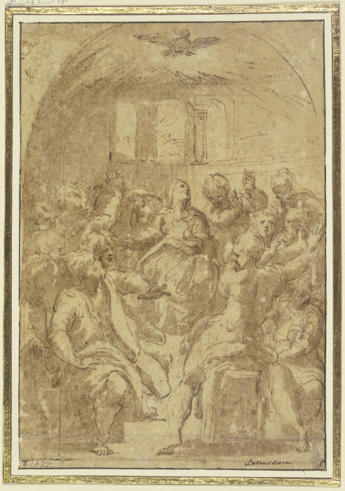 Ausgießung des Heiligen Geistes von Parmigianino