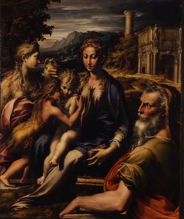 Madonna und Kind mit Heiligen (Madonna di San Zaccaria) von Parmigianino