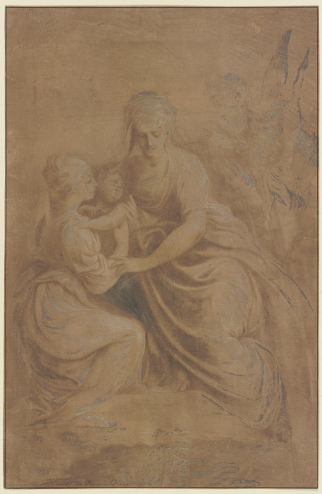 Maria mit dem Jesuskind und der Heiligen Margareta, dahinter die Heiligen Petronius und Hieronymus,  von Parmigianino