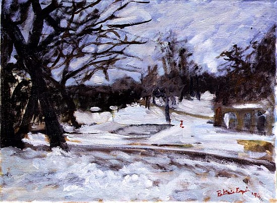 February Snow, 1994 (oil on canvas)  von Patricia  Espir