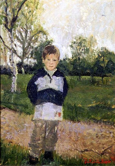 Mikey in Hyde Park, 1996 (oil on canvas)  von Patricia  Espir