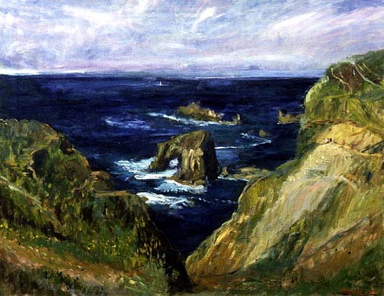 The Hole in the Rock, Cornwall, 1997 (oil on canvas)  von Patricia  Espir
