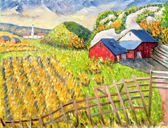 Wheat Harvest, Kamouraska, Quebec von  Patricia  Eyre