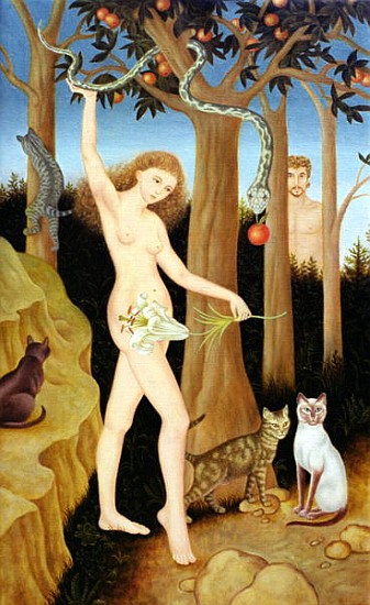 Adam & Eve, 1990 (oil on canvas)  von Patricia  O'Brien