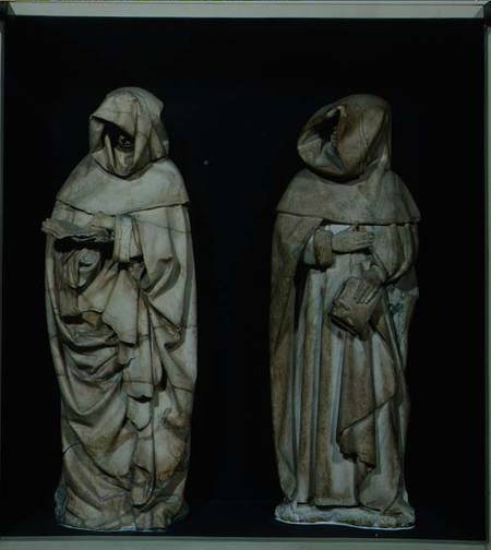 Two Mourners, from the Tomb of Duc de Berry in Bourges Cathedral von Paul Bobillet
