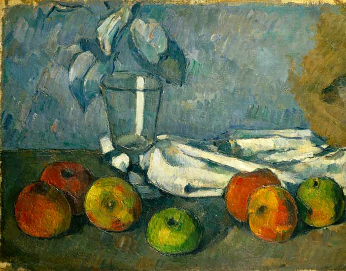 Glas und Äpfel von Paul Cézanne