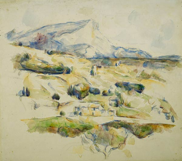 Der Mont Saint Victoire von Lauves aus gesehen (La Montagne Sainte Victoire Vue des Lauves) von Paul Cézanne