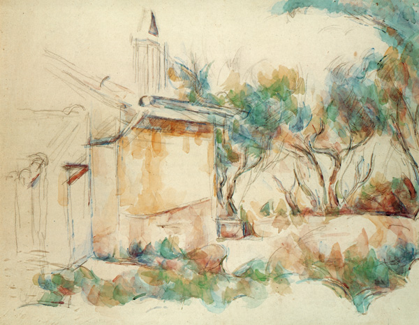 Le Cabanon de Jourdan l (Jordans Hütte) von Paul Cézanne