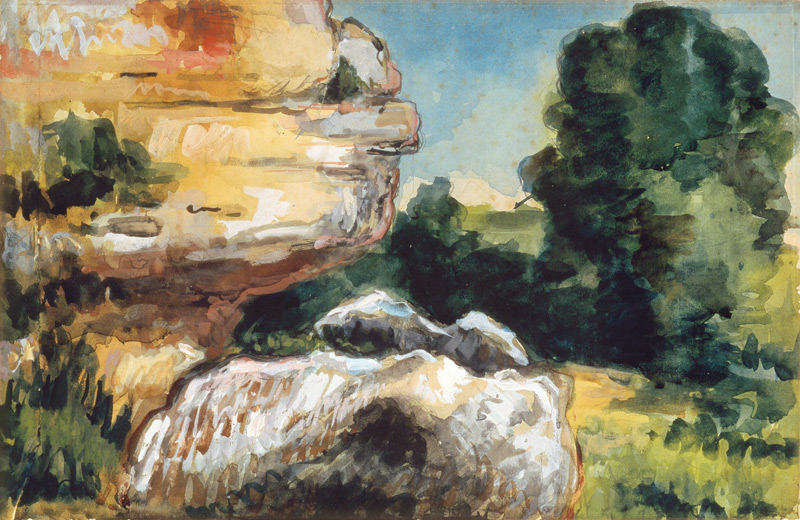 Aquarelle, Impression daprès nature von Paul Cézanne