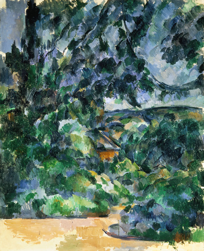 Blaue Landschaft. von Paul Cézanne
