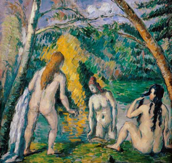 Drei badende Frauen von Paul Cézanne