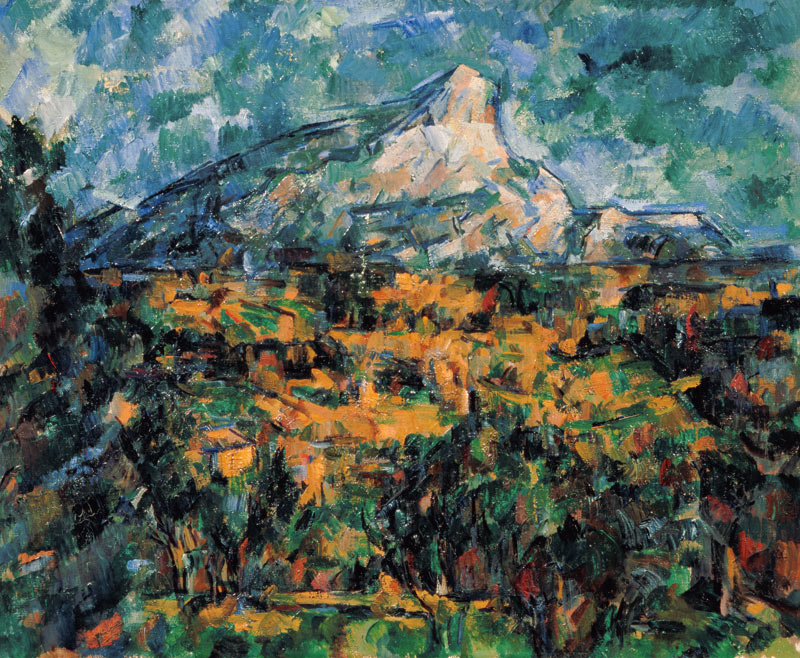Landschaft bei Aix mit dem Mont Saint-Victoire von Paul Cézanne