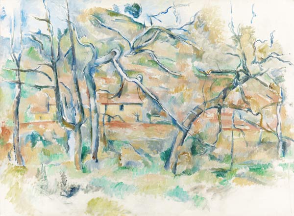 Bäume und Häuser, Provence von Paul Cézanne