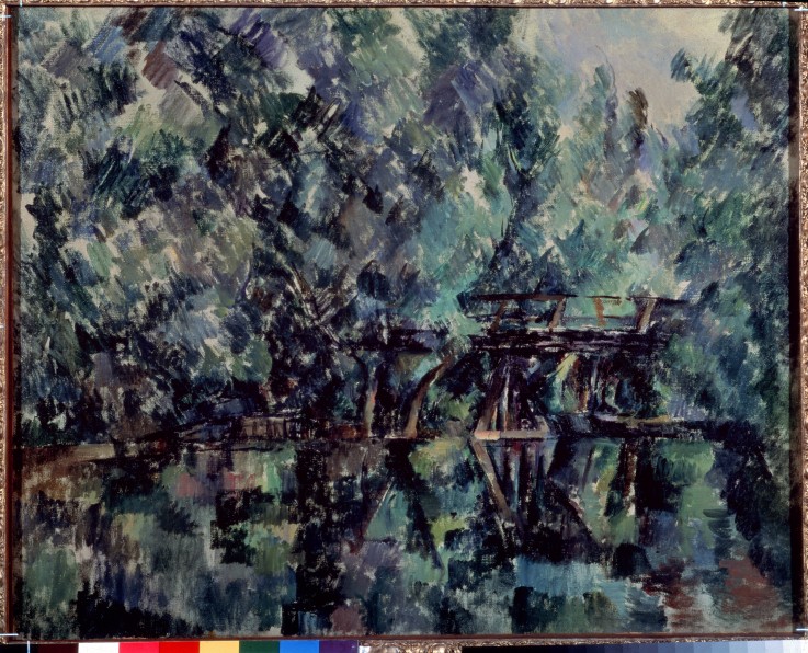 Brücke über Teich von Paul Cézanne
