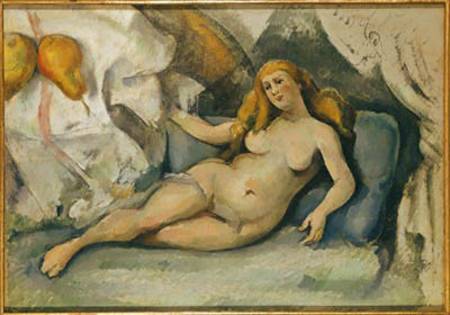 Female Nude on a Sofa von Paul Cézanne