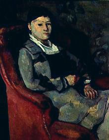 Die Frau des Künstlers im Sessel von Paul Cézanne
