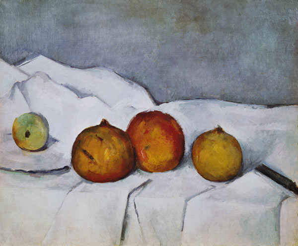 Fruit on a Cloth von Paul Cézanne