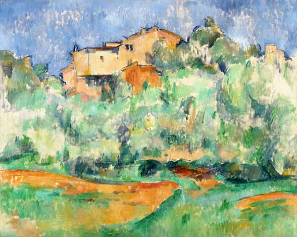 Haus auf bewaldeter Anhöhe mit Taubenschlag von Paul Cézanne