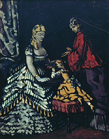Interieur mit zwei Frauen und Kind von Paul Cézanne