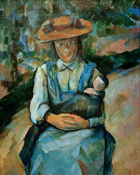 Junges Mädchen mit Puppe von Paul Cézanne