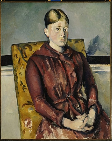 Madame Cezanne with a Yellow Armchair, 1888-90 von Paul Cézanne