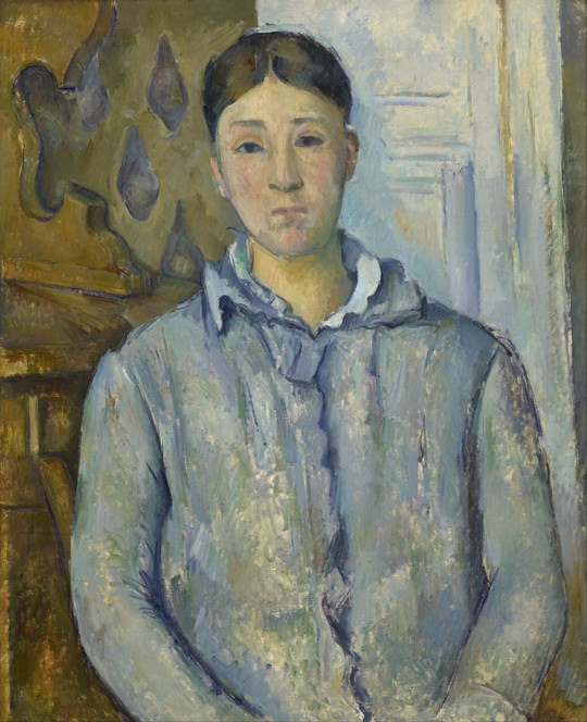Madame Cézanne in Blau von Paul Cézanne