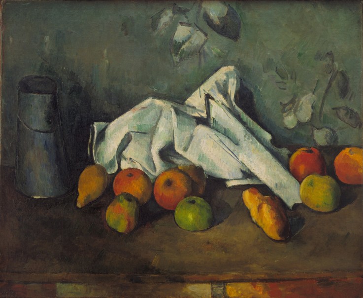 Milchkanne und Äpfel von Paul Cézanne