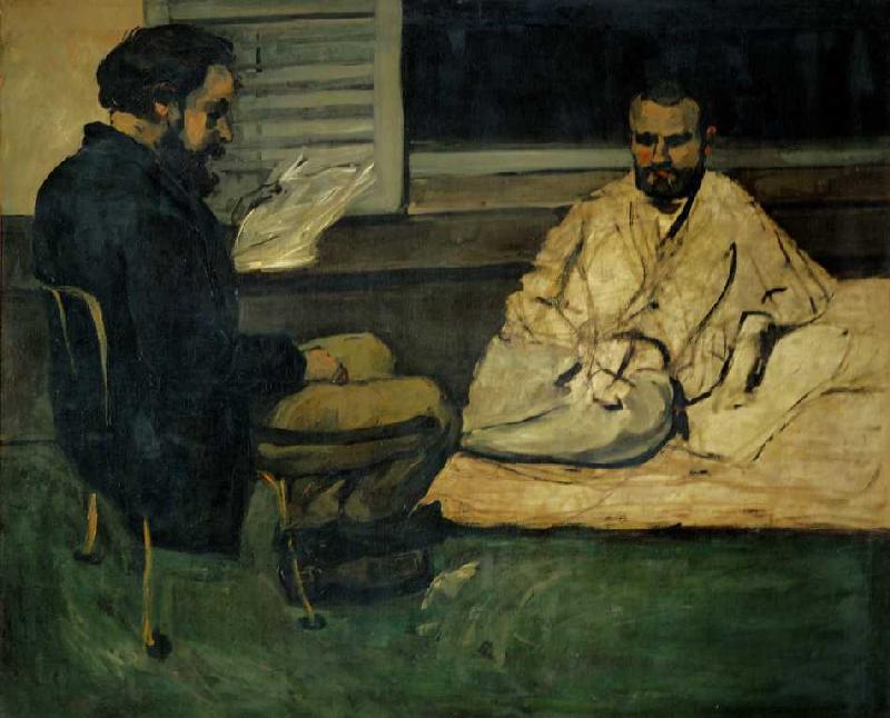 Paul Alexis, Sekretär von Emile Zola, liest Emile Zola vor von Paul Cézanne