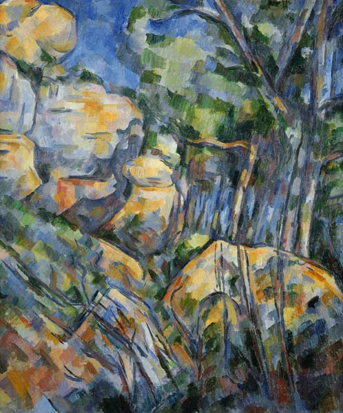 P.Cezanne, Felsen bei den Hoehlen ... von Paul Cézanne