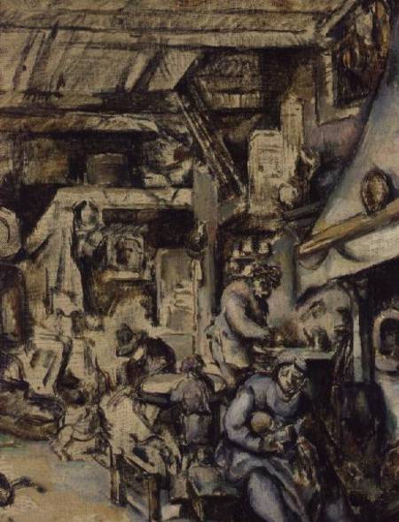 Peasant Family in an Interior von Paul Cézanne