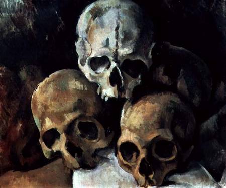 Pyramid of skulls von Paul Cézanne