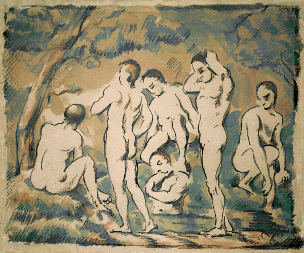 Sechs Badende von Paul Cézanne