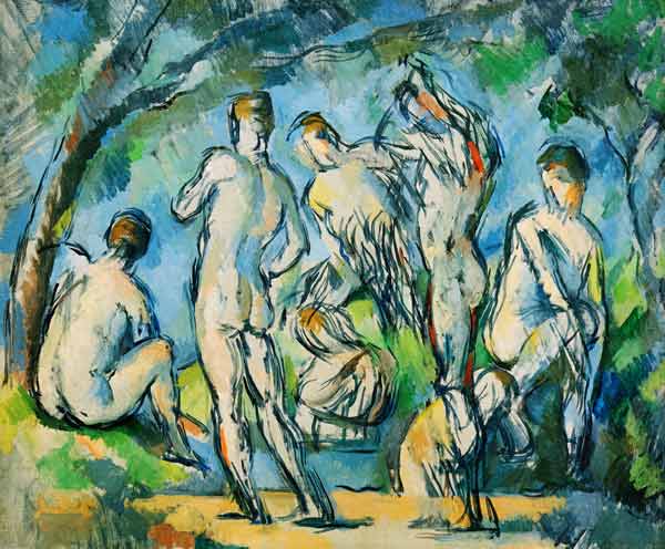 Sieben Badende von Paul Cézanne