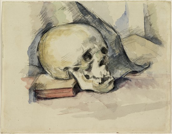Skull and Book von Paul Cézanne