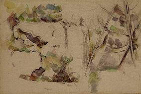 Steinbruch bei Bibémus. von Paul Cézanne