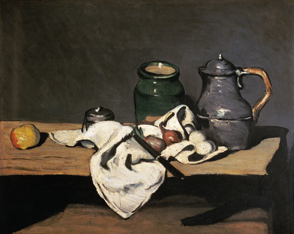 Stilleben mit Wasserkessel von Paul Cézanne