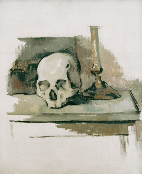 Stilleben mit Totenkopf von Paul Cézanne
