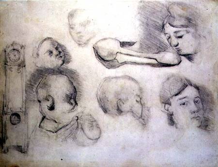 Studies of a Mother and Child von Paul Cézanne
