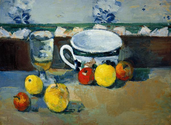 Tasse,  Glas und Früchte II von Paul Cézanne