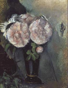 Flowers in a Blue Vase c.1886