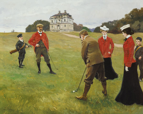 Golf Players at Copenhagen Golf Club von Paul Fischer