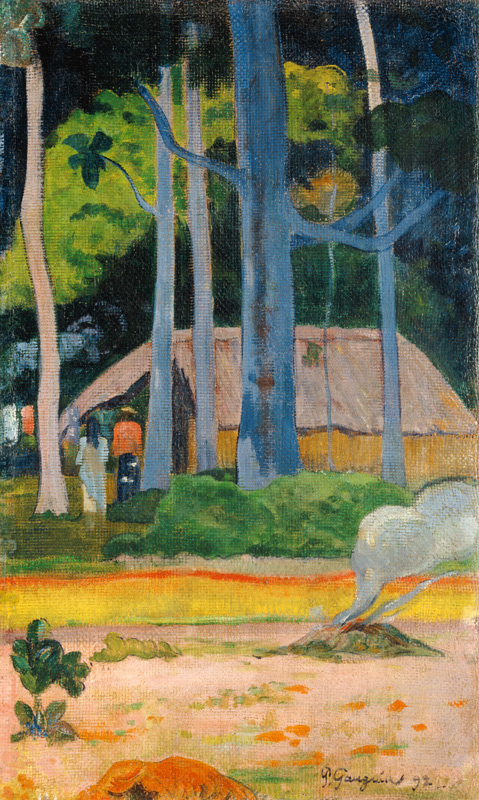 Hut In The Trees von Paul Gauguin