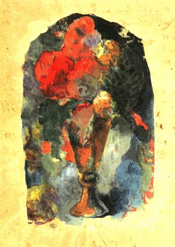 Blumenvase nach Delacroix (Frontispiz für Noa Noa) von Paul Gauguin