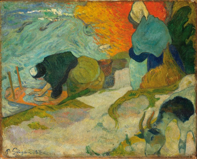 Die Wäscherinnen in Arles (Laveuses à Arles) von Paul Gauguin