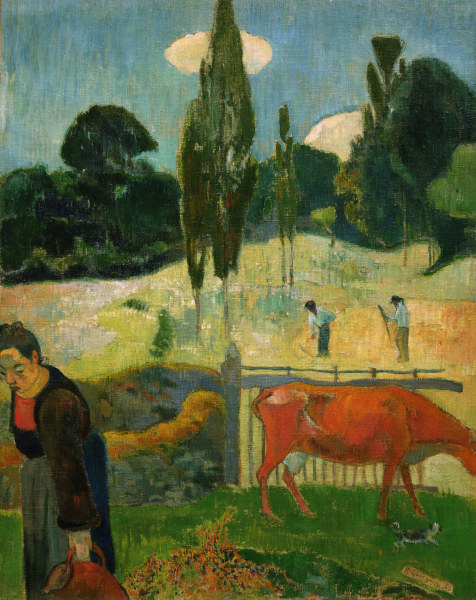 Die rote Kuh von Paul Gauguin