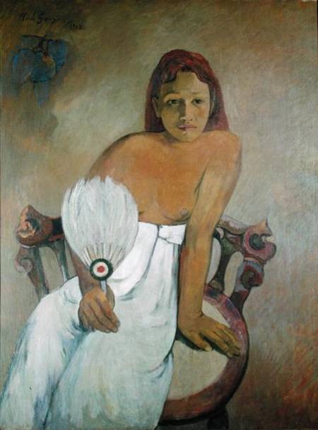 Girl with fan von Paul Gauguin