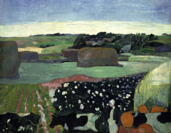 Heuhaufen in der Bretagne von Paul Gauguin