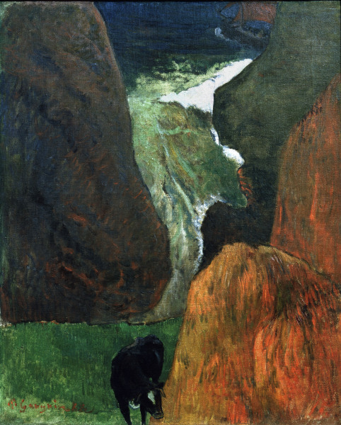 Landschaft mit Kuh von Paul Gauguin