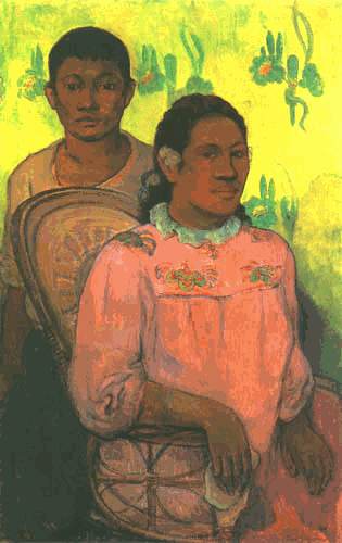Mrs. Und Junge auf Tahiti von Paul Gauguin